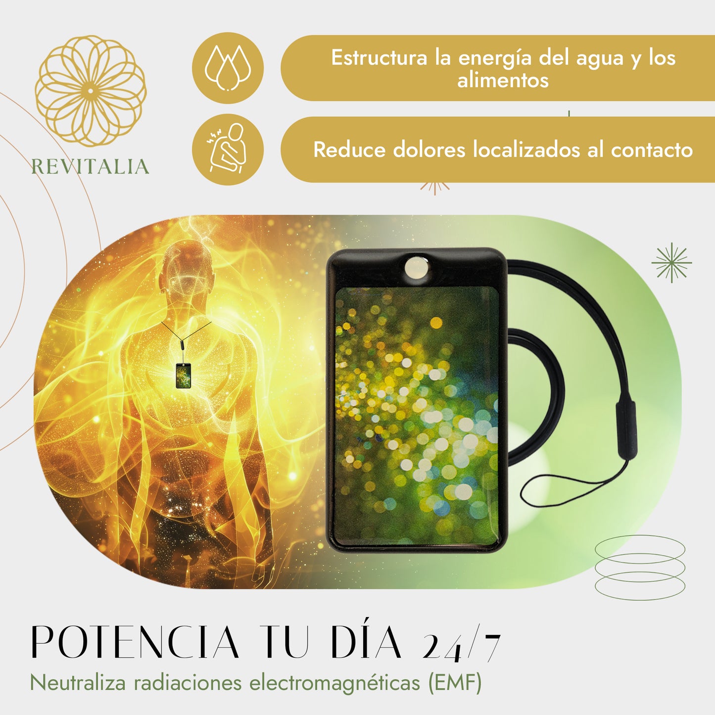 Tarjeta cuántica - Incluido: (Cordón ionizado + Guía de Regalo+ Certificado)